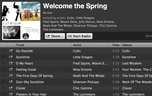 TSLC's Welcome the Spring Playlist